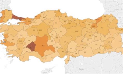 turkiye haritasi korona